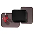 image of Cambro PT1014110 Non‑Skid Tray, 10‑9/56" x 13‑5/8" Black Polypropylene, Dishwasher‑Safe, NSF Certified, USA Made