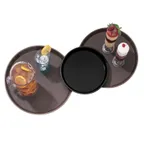 image of Cambro PT1400110 - 14" Round Non‑Skid Serving Tray, Black Polytread® Polypropylene, Dishwasher Safe, NSF Certified, USA