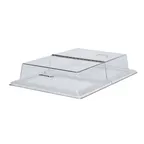image of Cambro RD1826CWH135 Poly Hinged Cover 26.75x18.75x5.13 in Fits 18x26 in Tray Chrome Handles
