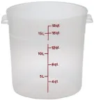 image of Cambro RFS18PP190 Round 18-Quart Container, 14-7/8" Dia x 12" H, Translucent Polypropylene