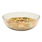 image of Cambro RSB8CW135 - 1.65 Qt Clr PC Round Bowl, 8" Diameter, Ribbed, Dishwasher Safe, NSF, Made in USA