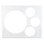 image of Cambro SBH15191 Salad Bowl Holder 25-3/4" x 20-7/8" Gray Plast., 15" Bowl + 3 1.5/2.7Q, 4‑R,NSF,USA