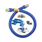 image of Dormont 1650BPQR48BXPS SnapFast 48" Moveable Gas Connector Kit w/ Elbow, Safety Set, 1/2" Dia, in Box