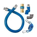 image of Dormont 1650BPQSR36 SnapFast 36" Gas Connector Kit, One Swivel, Restraining Cable, 1/2" Diameter