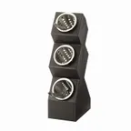 image of Cal-Mil 1016-3-96 Midnight Bamboo 3-Tier Utensil Holder, 6.25"W x 9.5"D x 22.75"H, Wood