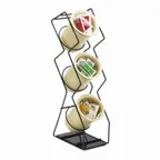 image of Cal-Mil 1025-3-39 3-Compartment Silverware Display Holder, 4.75in W x 8in D x 20in H, Wire, Silver, BPA Free