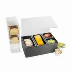 image of Cal-Mil 1102 Classic Salsa/Condiment Bar Set, 20.5"W X 12.75"D X 19.75"H (4) Pans