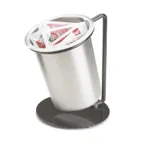 image of Cal-Mil 1226-13-SOLID Wire Utensil Holder, 6x6x6, Single Compartment, Black Iron Ring Stand