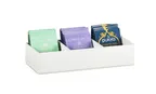 image of Cal-Mil 1246-15 Plastic Compartment Tray, 9.5" W x 4.375" D x 2.125" H, Food-Safe Plastic