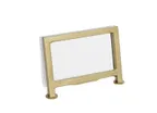 image of Cal-Mil 1262-90 Card Holder, 3.5" X 2"H, Clear Acrylic With Iron Frame, Gold Finish
