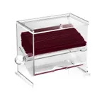image of Cal-Mil 1311 Stir-Stick Dispenser, Clear Acrylic Single-Sided, 6" W x 3½" D x 5½" H, Holds Sticks