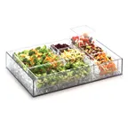 image of Cal-Mil 1397-12 Ice Display Tray, 7" W x 20" D x 3" H, Clear Acrylic Rectangular, BPA-Free