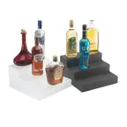 image of Cal-Mil 1491-69 3‑Tier Bottle Display, 12" W x 13" D x 6‑3/4" H, Graphite Acrylic Bar Liquor Holder