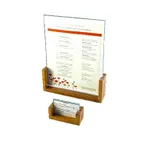 image of Cal-Mil 1510-46-60 Menu/Card Holder, 4"W x 6"H, U-Frame Acrylic Insert Bamboo Base
