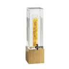 image of Cal-Mil 1527-3INF-60 Beverage Dispenser, 3‑Gallon Acrylic, Bamboo Base Tray BPA Free