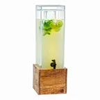 image of Cal-Mil 1527-3INF-99 Dispenser, 3-Gallon Acrylic Bowl Infuser, Pine Base, 8½" W x 8½" D x 26¾" H