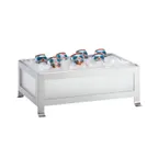 image of Cal-Mil 1582-12-33 SoHo Ice Housing, 12" W x 21" D x 8-1/4" H, Silver Frame, Polycarbonate Pan