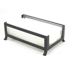 image of Cal-Mil 1588-33 Napkin Holder, 9.5x6.25x3.5 in, Holds 4x8 in Napkins, Black Frame, Glass, BPA‑Free