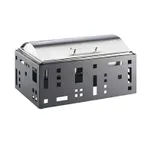 image of Cal-Mil 1613-13 Squared Chafing Dish, 8 Qt Black Metal, 23x15x16 In, Hinged Cover, Windguard
