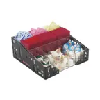 image of Cal-Mil 1616-13 Condiment Organizer, 12" X 12" X 5-1/4" Black Steel 9-Compartment Decorative Cutouts