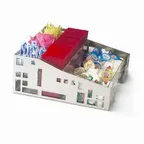 image of Cal-Mil 1616-55 Squared Condiment Organizer, 12"W X 12"D X 5-1/4"H (9) Compartment