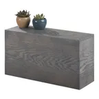 image of Cal-Mil 166-11-83 Ashwood Riser, 20"W x 7"D x 11"H Rectangular Oak, Gray Wash, BPA-Free