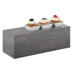 image of Cal-Mil 166-7-83 Ashwood Riser, 20" W x 7" D x 7" H Rectangular Oak Wood, Gray Wash, BPA‑Free