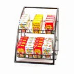 image of Cal-Mil 1702-13 Mission Style Merchandiser, 13.5"W X 15"D X 16.5"H, 2-Tier, Wire Shelves