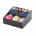 image of Cal-Mil 1714-96 Midnight Bamboo Multi-Section Organizer, 12"W X 12"D X 5.5"H (9) Compartments