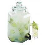 image of Cal-Mil 1745 Infusion Dispenser, 2-Gallon Hexagon Glass Beverage Dispenser, 9" Dia x 18" H