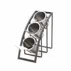 image of Cal-Mil 1747-3-13 Mission Cylinder Frame Only, 7"W X 13"D X 13"H, 3-Tier, Vertical