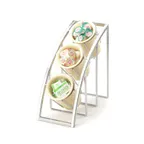 image of Cal-Mil 1747-3-39 3-Tier Metal Utensil Holder, 7x13x13, Silver, BPA Free