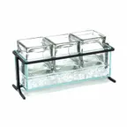 image of Cal-Mil 1806-5-13 Jar Caddy, 13.5"W X 5.5"D X 7"H (3) Glass Jars, Horizontal