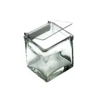 image of Cal-Mil 1807 Lid, Solid, Clear, Stainless Steel Hinge