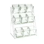 image of Cal-Mil 1812-39 Jar Display, 13"W X 9.5"D X 17.5"H, 3-Tier (9) Glass Jars