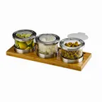 image of Cal-Mil 1850-4-60HL Cold Condiment Display, 16"W X 6"D X 4"H (3) 16 Oz.