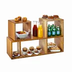 image of Cal-Mil 1929-12-60 Library Cube Riser, 12"W X 12"D X 12"H, Bamboo