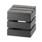 image of Cal-Mil 1944-6-96 Midnight Bamboo Crate Riser, 6"W X 6"D X 6"H, Square, Flip To Utilize As A Basket
