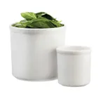 image of Cal-Mil 1950-32-15 32-Oz White Round Salad Crock, 5" Dia x 5½" H, 1-Quart Capacity, Melamine