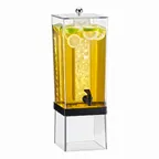 image of Cal-Mil 2016-13 Econo Beverage Dispenser, 3‑Gallon, 8"W x 10"D x 24"H, Black Poly Tank, Band, Base