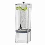 image of Cal-Mil 2016-74 Econo Beverage Dispenser, 3-Gallon Silver, 8x10x24in, Tank Metal Band, Plastic Base