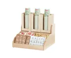 image of Cal-Mil 2019-71 Blonde Base For Condiment Station, 15"W X 14.5"D X 9.25"H, Rectangular, Solid Wood