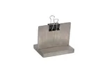 image of Cal-Mil 2036-32-110 Aspen Clip Sign Holder, 2" x 4" x 3-1/4" Gray Wood Display, 4" Width, 3" Height