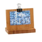 image of Cal-Mil 2036-32-60 Clipboard Menu, 4"W x 2"D x 3.25"H, Bamboo, BPA Free, Double Sided