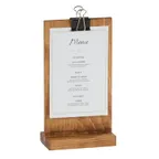 image of Cal-Mil 2036-46-99 Madera Clipboard Menu 4.5 W x 2.5 D x 8.5 H, Pine Wood, BPA Free