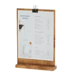 image of Cal-Mil 2036-811-99 Madera Clipboard Menu 9.25"W, Pine Wood, Rectangular, 8.5"x11" Card