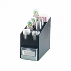 image of Cal-Mil 2046 Classic Condiment Organizer, 9.25"W X 19.25"D X 16.5"H (8) Section For Cup/Lid/Straw Up To 4" Dia., Adjustable Dividers