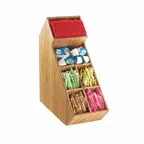 image of Cal-Mil 2052-60 Stir Stick & Condiment Organizer/Display, 5.5"W X 13.25"D X 14.25"H (6) Section, Removable Divider
