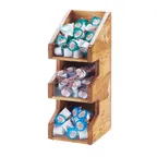 image of Cal-Mil 2053-99 Madera Condiment Organizer/Display, 6"W X 7"D X 16"H, 3-Tier Bins, Single Tower