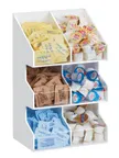 image of Cal-Mil 2054-15 Organizer Tray, 6‑Section Plastic Tray, 10" W x 6.75" D x 16" H, Durable Design